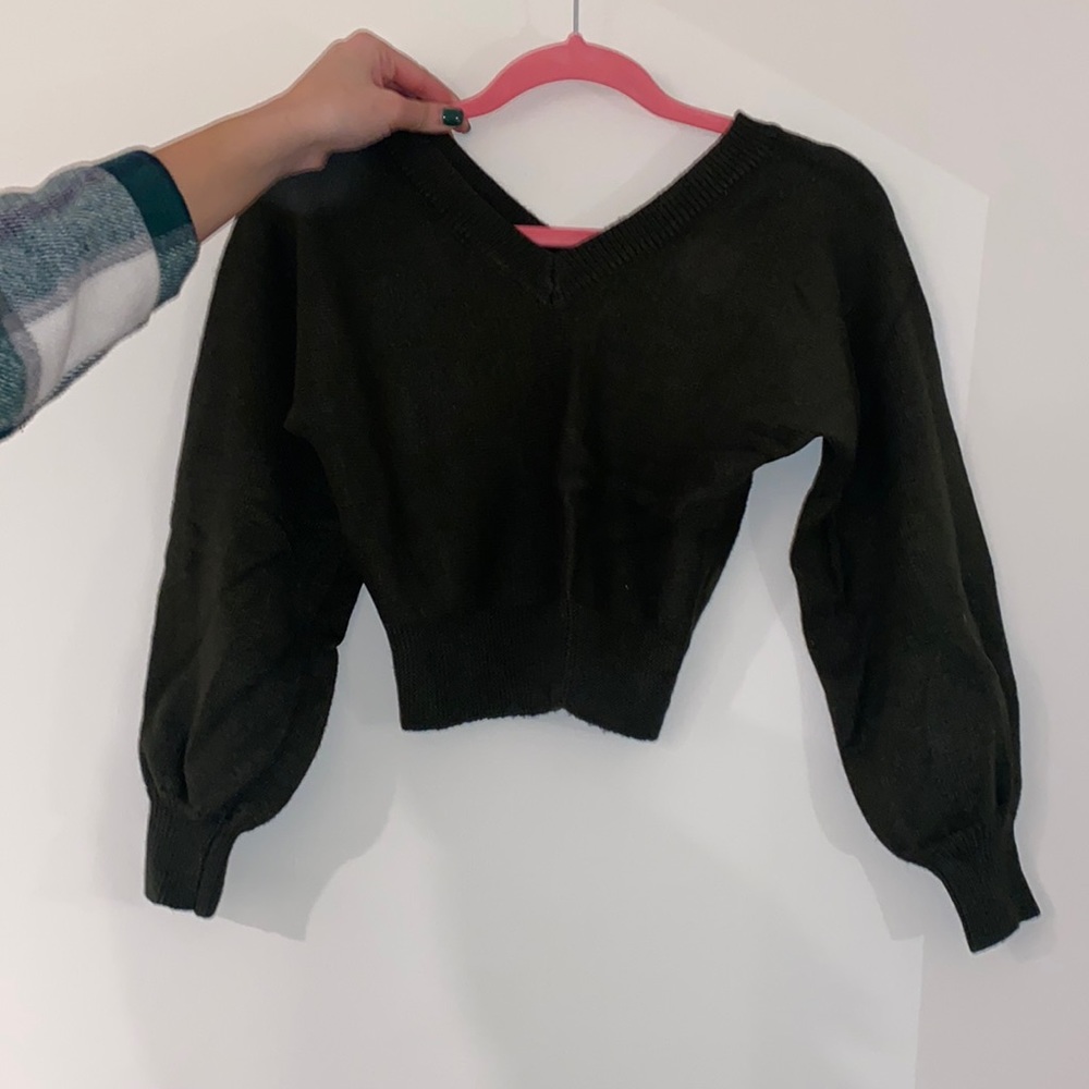 Green Buffy sleeved sweater